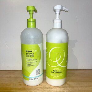 DevaCurl No Poo Original Cleanser & One Condition Original Partially Used Liters